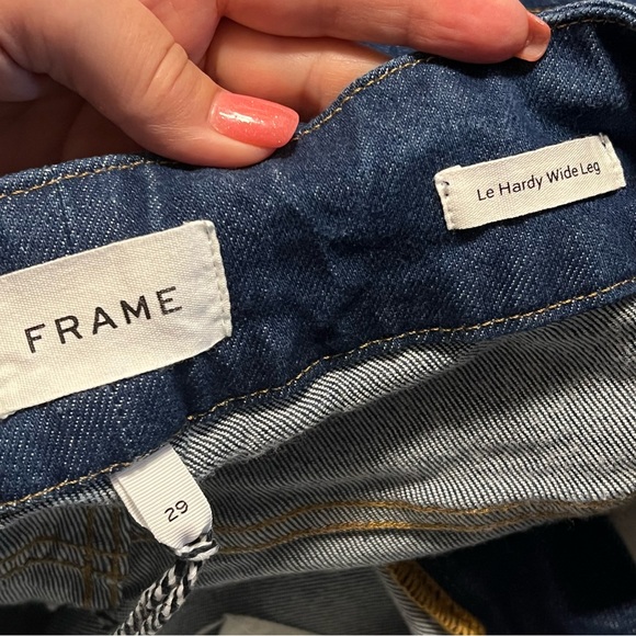 FRAME Le Hardy High Rise Wide Leg Jeans in Adele , medium wash, size 29 - Picture 5 of 15